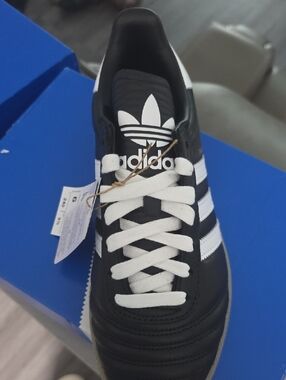 adidas Samba JP Black with White Three-Stripes Low-Top Sneakers